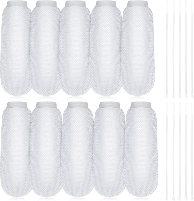LEIFIDE 10 Pieces Lint Traps for Washing Machine Hose and Cable Ties Set by LEIFIDE