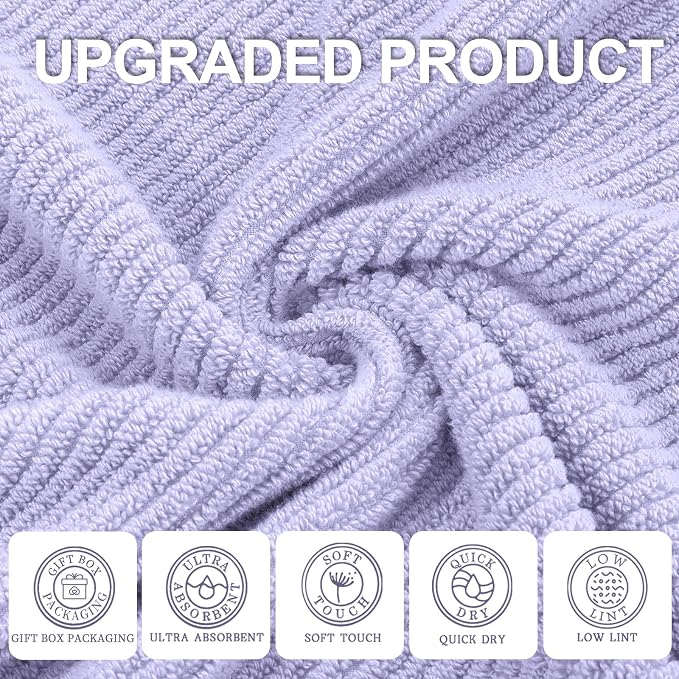 VOOVA & MOVAS Purple Hand Towels, Hand Towels - Image 2
