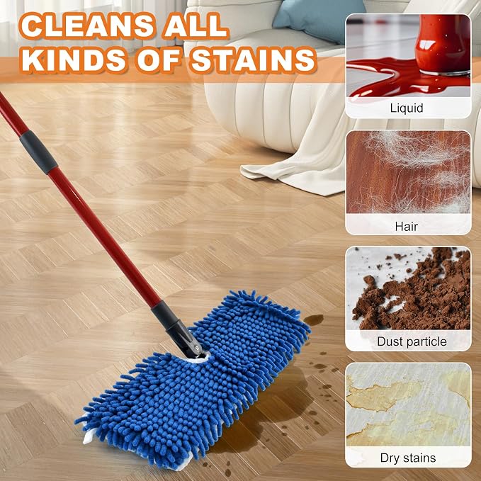 Microfiber Mops for Floor Cleaning, Flat Mop for Wet & Dry Use, Dust Mop for - Image 4