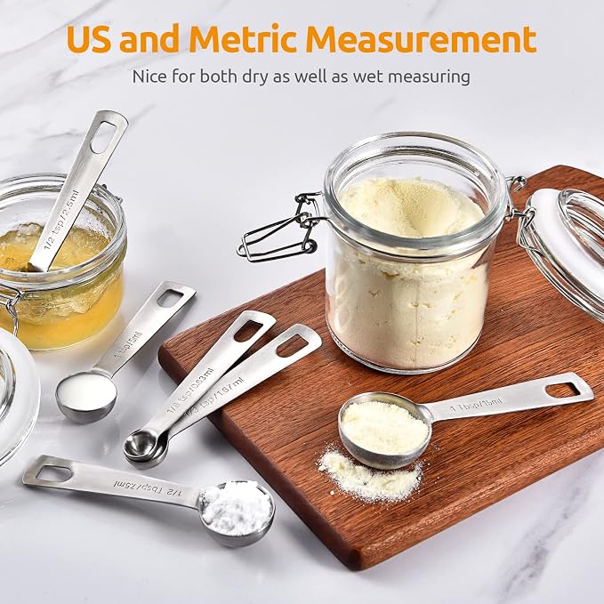 Measuring Spoons: U-Taste 18/8 Stainless Steel Measuring Spoons Set of 9 Piece: - Image 8