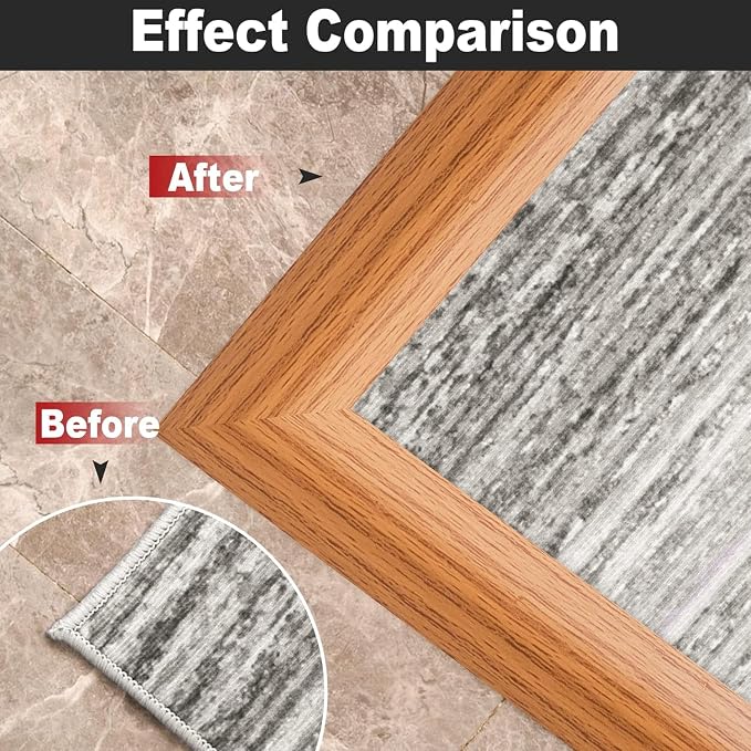 3.3Ft Carpet Floor Transition Strip, Self Adhesive Floor Edging Trim Strip - Image 7