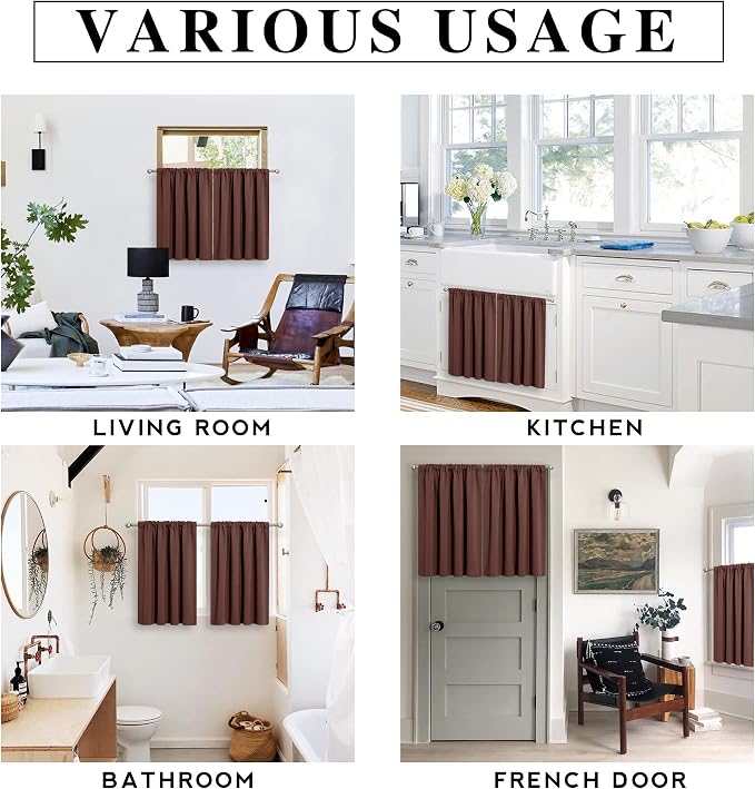 RYB HOME Small Curtains Blackout - Image 7