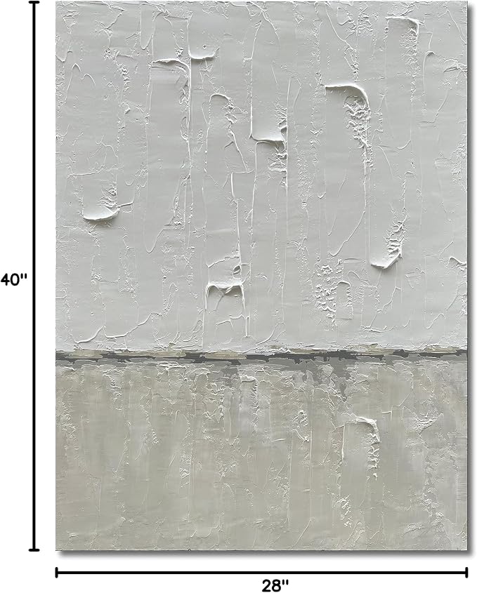 NANKAI Hand Painted Grey and White art Canvas Paintings Minimalist Abstract Oil - Image 8