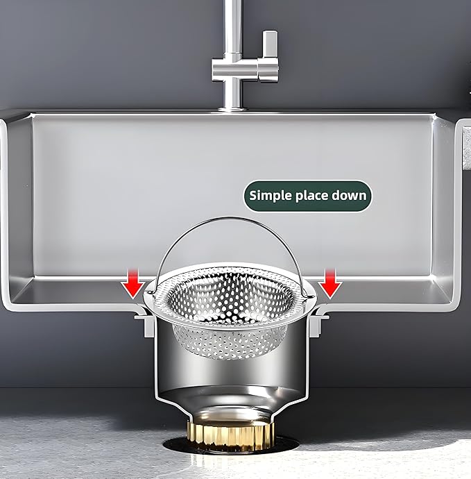 4 Pack Stainless Steel Sink Strainer Basket, Fine Mesh Drain Protector - Image 4
