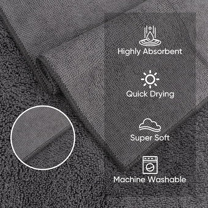 HOMEXCEL Microfiber Washcloths 24 Pack, Highly Absorbent and Soft Face Towel - Image 2