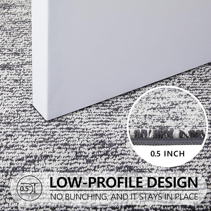 REFETONE Doormat, Indoor Absorbent Non Slip Dark Grey Doormat, Resist Dirt - Image 4