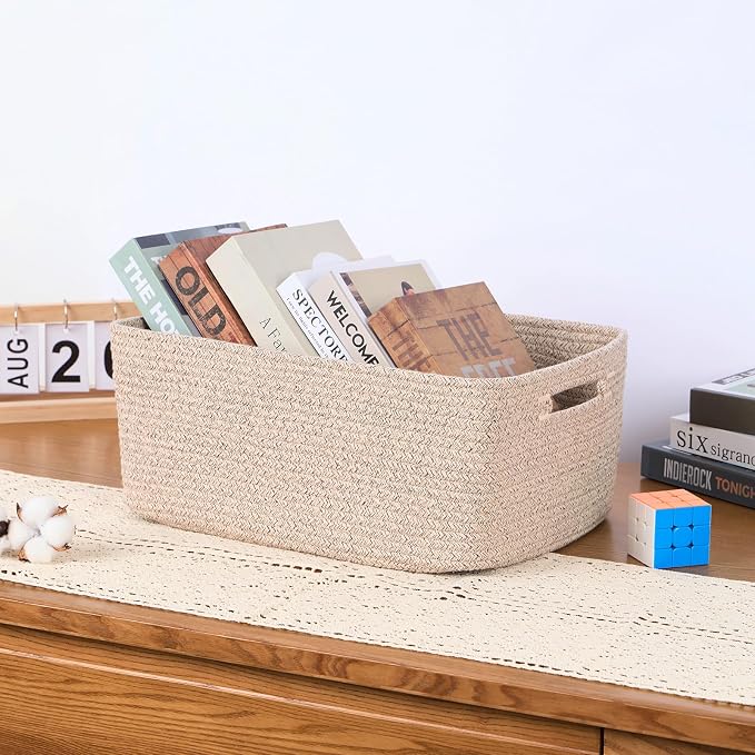 Large Storage Baskets for Organizing, Closet Shelf Baskets for Clothes Blanket - Image 5