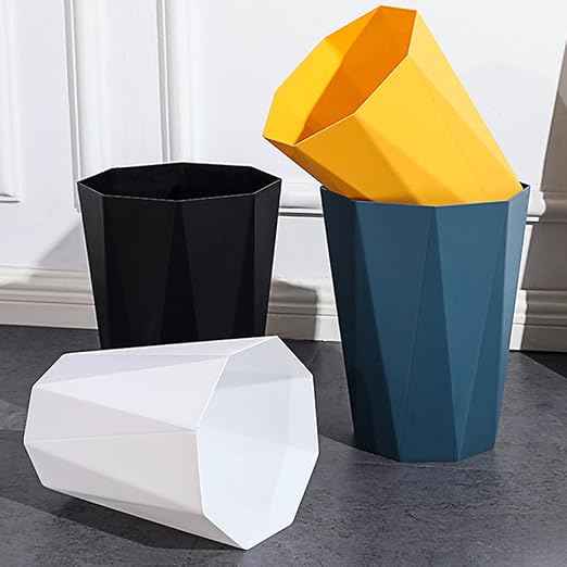 Small Trash Can 2 Pack Bathroom Garbage Can 2.6 Gallon Waste Basket - Image 7