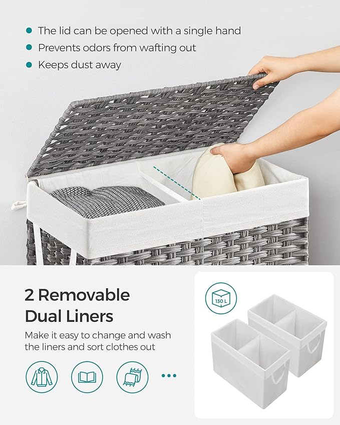 SONGMICS 130L Clothes Hamper - Image 3