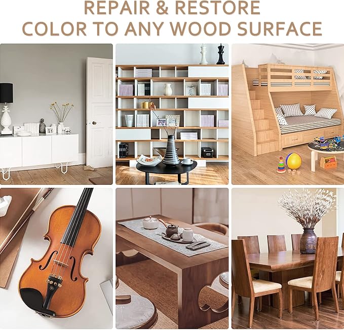 Wood Furniture Repair Kit- 8 Colors Wood Fillers and Touch Up Markers, New - Image 7