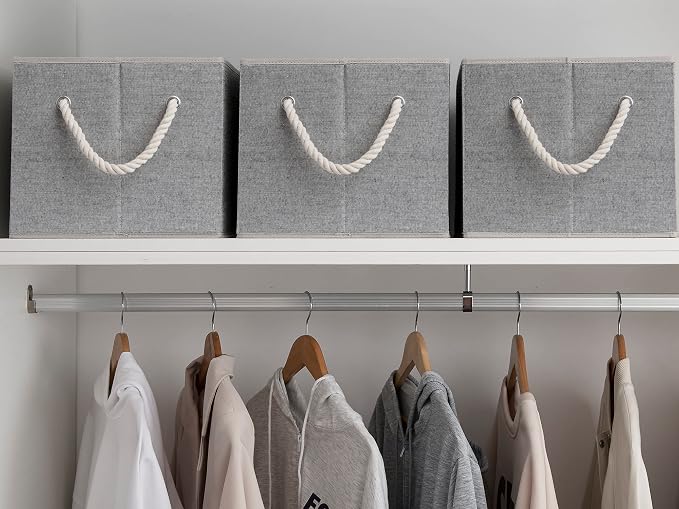 StorageWorks Storage Baskets for Shelves, Foldable Fabric Closet Storage Bins - Image 4