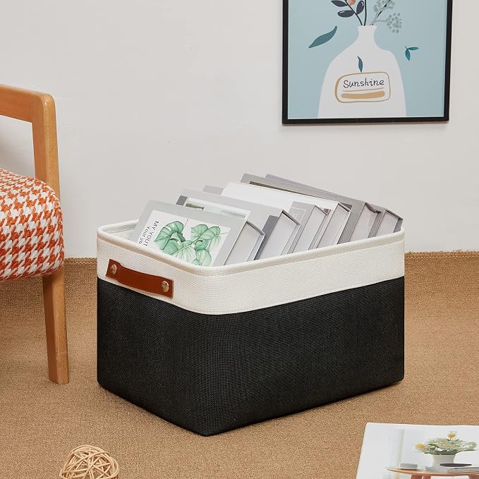 DULLEMELO Linen Closet Organizer and Storage Basket - Image 5