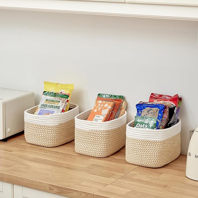 Small Cotton Rope Basket – Storage Bin - Image 5