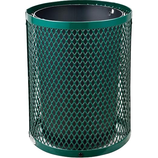 Global Industrial 36 Gallon Outdoor Steel Trash Can - Image 3