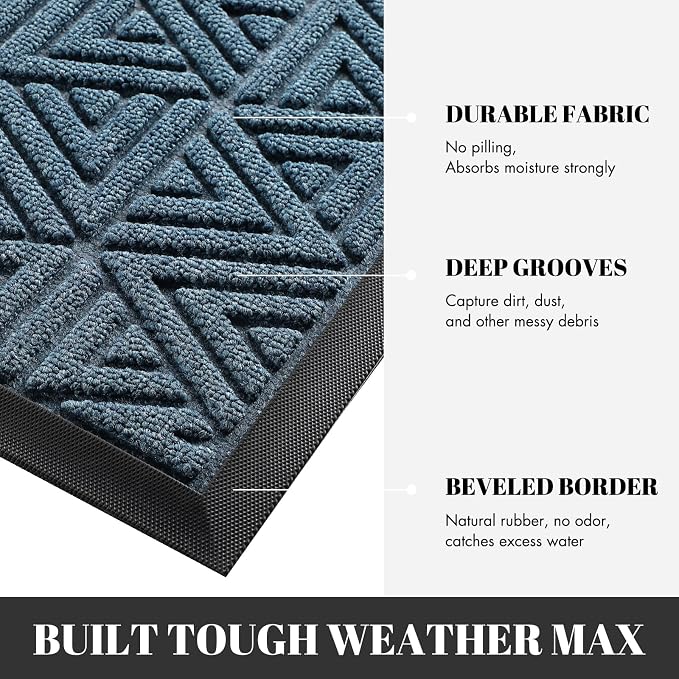 Yimobra Outdoor Mats for Front Door 29.5x17, All-Weather Waterproof Non-Slip - Image 3