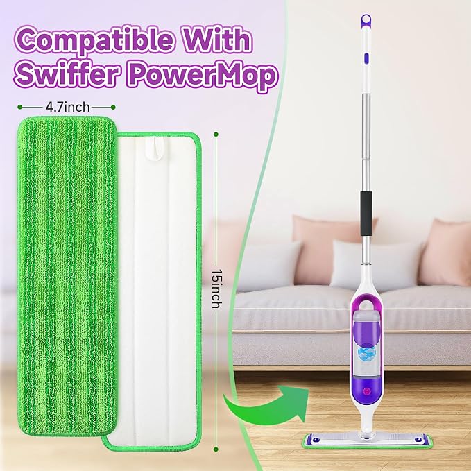 8 Pack Reusable Mop Pads Compatible - Image 2