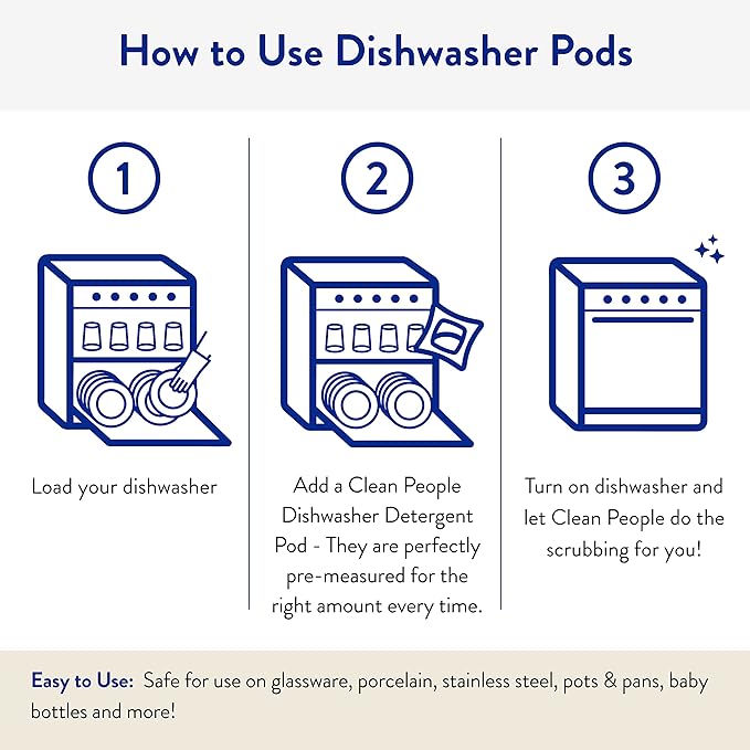 The Clean People Dishwasher Detergent Pods | Cuts Grease and Rinses Sparkling - Image 4