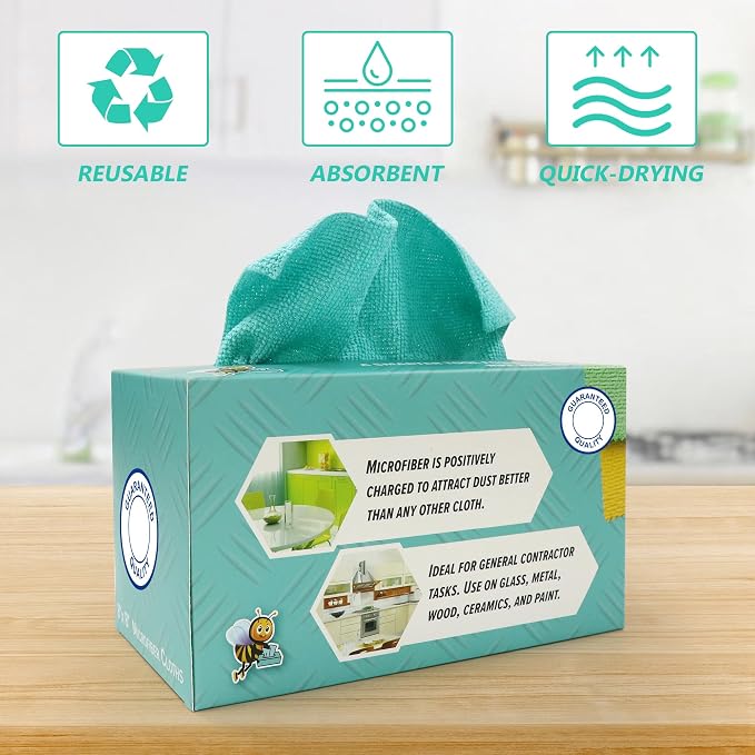 40 Pack Microfiber Cleaning Cloth - Image 6