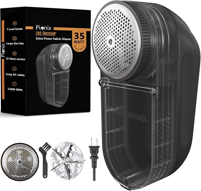 Pionix Extra Power Fabric Shaver - 35W Electric Lint Remover by Pionix