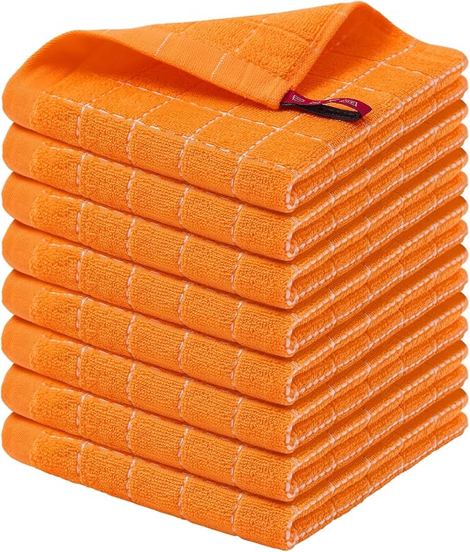 Homaxy 100% Cotton Terry Kitchen Dish Cloths, Ultra Soft and Absorbent Dish by Homaxy