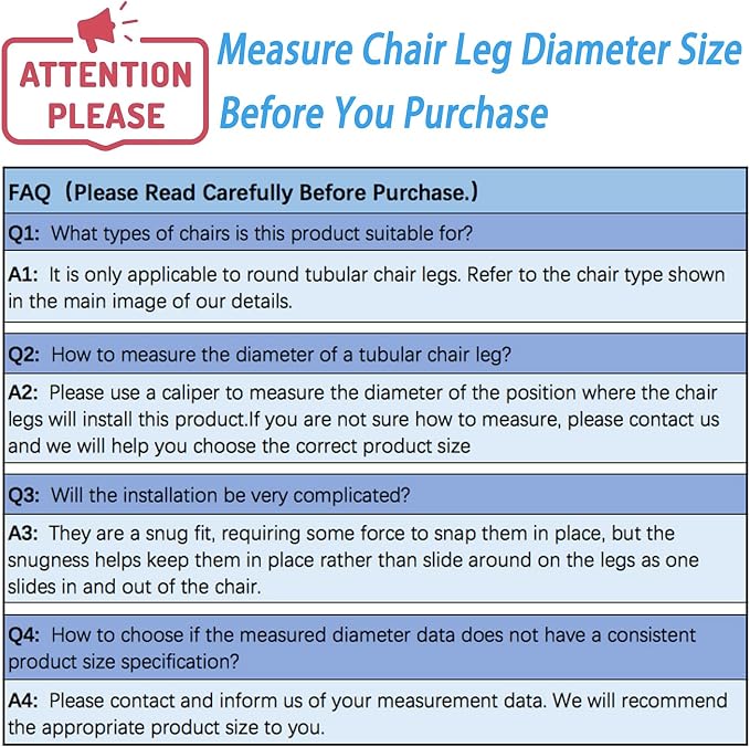 Rectangle U Shaped Chair Leg Tips Cap - Image 6