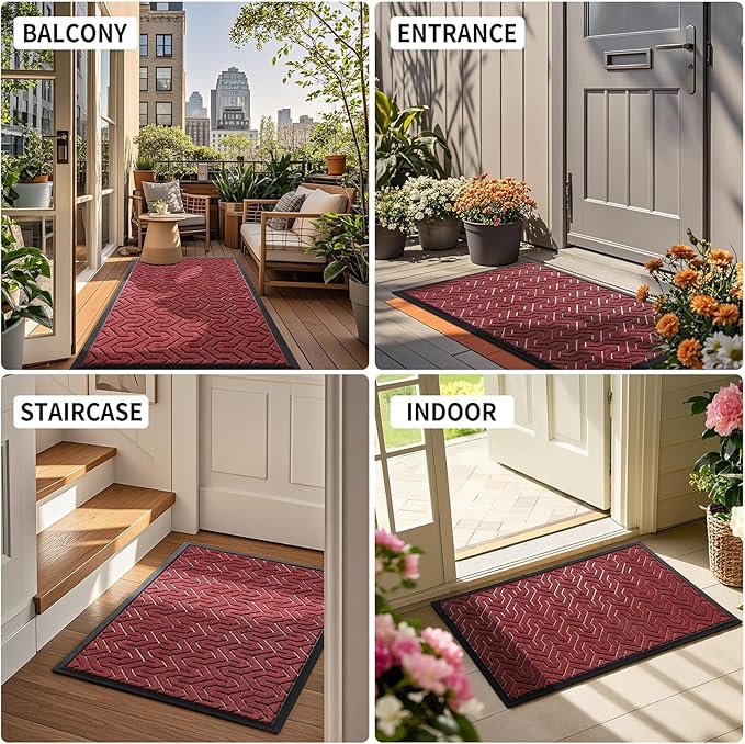Yimobra Front Door Mat Outside Entrance 29.5x17, Waterproof Heavy Duty Outdoor - Image 6
