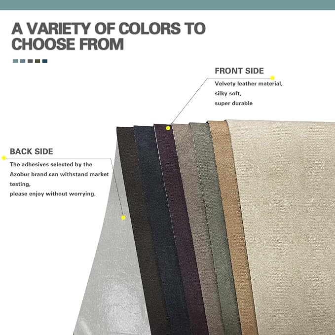 Azobur Velvet Repair Patch, Self-Adhesive Flannel Fabric Patch, Microfiber - Image 3