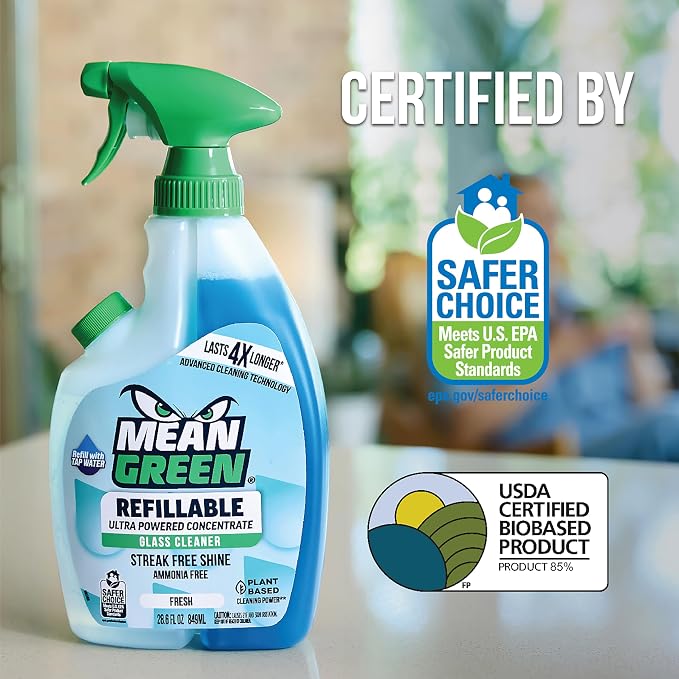 Mean Green Refillable Ultra Powered CONCENTRATE Glass Cleaner, 14.3 Ounce - Image 5