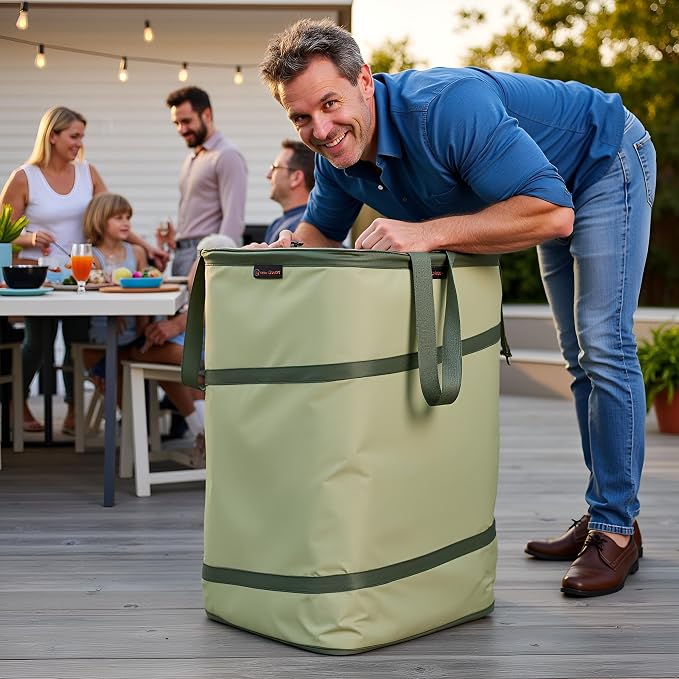 YUDI & GARDEN 46 Gallon Square Collapsible Yard Waste Containers｜Collapsible - Image 8