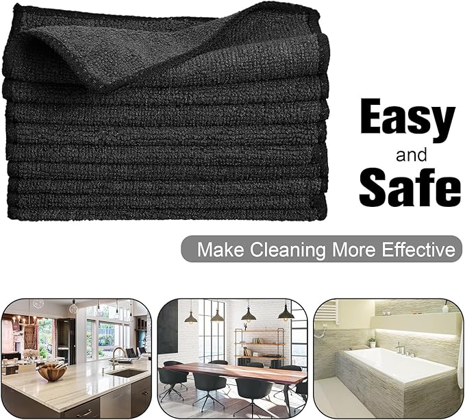 Tanlade Microfiber Cleaning Cloth 6"x6" Cleaning Rags Reasonable Kitchen Towels - Image 5