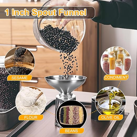 2 Pack Stainless Steel Kitchen Funnel Set - Image 5