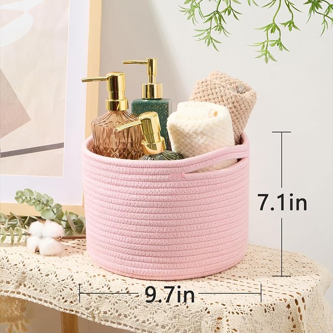 Small Basket for Organizing | Cube Shelf Closet Storage Baskets | 9.7×9.7×7.1” - Image 3