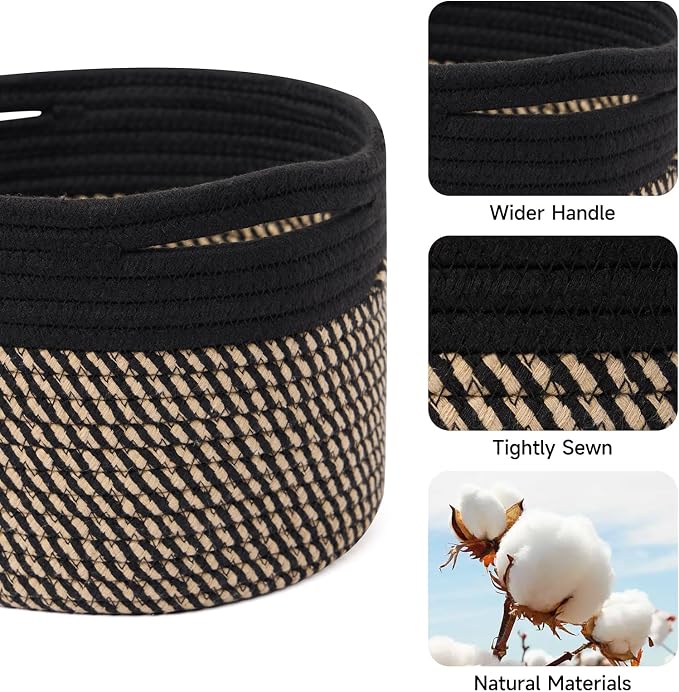 Small Basket for Organizing | Cube Shelf Closet Storage Baskets | 9.7×9.7×7.1” - Image 2
