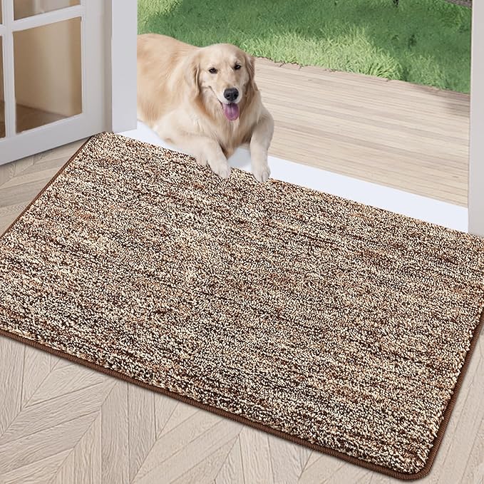 REFETONE Indoor Doormat, Front Door Mat 32"x48" Absorbent Rubber Backing Non by Refetone