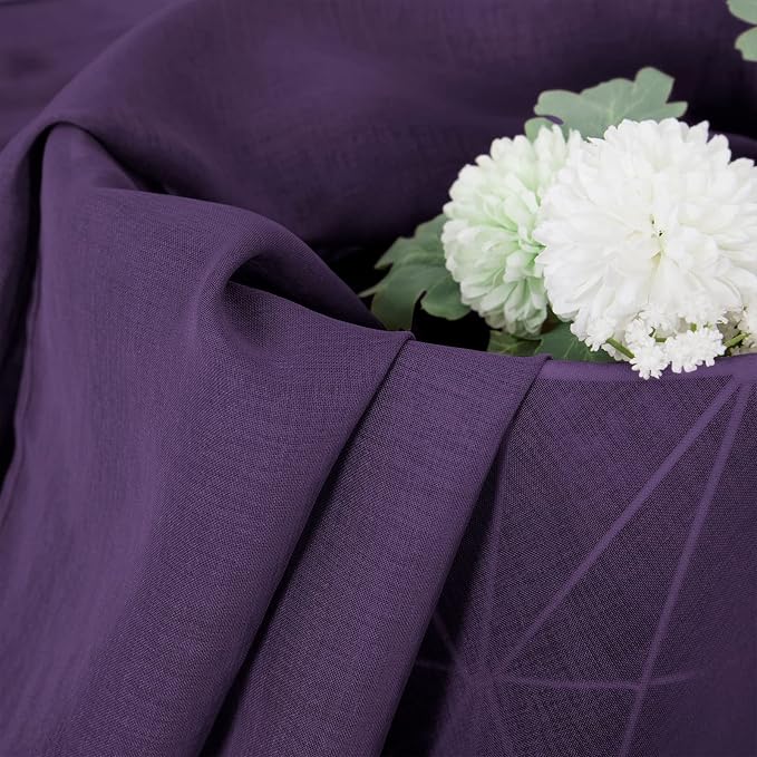 Tollpiz Sheer Curtains Living Room Linen Textured Curtain Sheers Light - Image 6