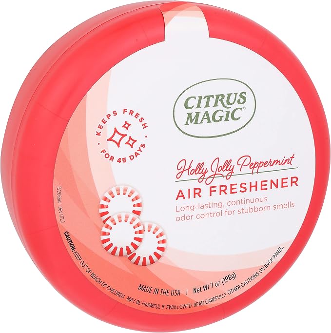 Citrus Magic Holiday Odor Absorbing Solid Air Freshener, Holly Jolly Peppermint - Image 8