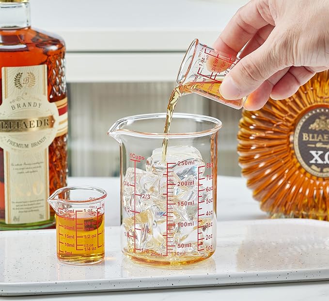 Ackers Glass Measuring Cup 1 Cup, 8oz Borosilicate Liquid Measuring Cup - Image 5