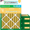 Filterbuy 16x20x4 Air Filter MERV 11 Allergen Defense Replacement, by Filterbuy