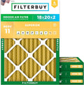 Filterbuy 18x20x2 Air Filter MERV 11 Allergen Defense Replacement, by Filterbuy