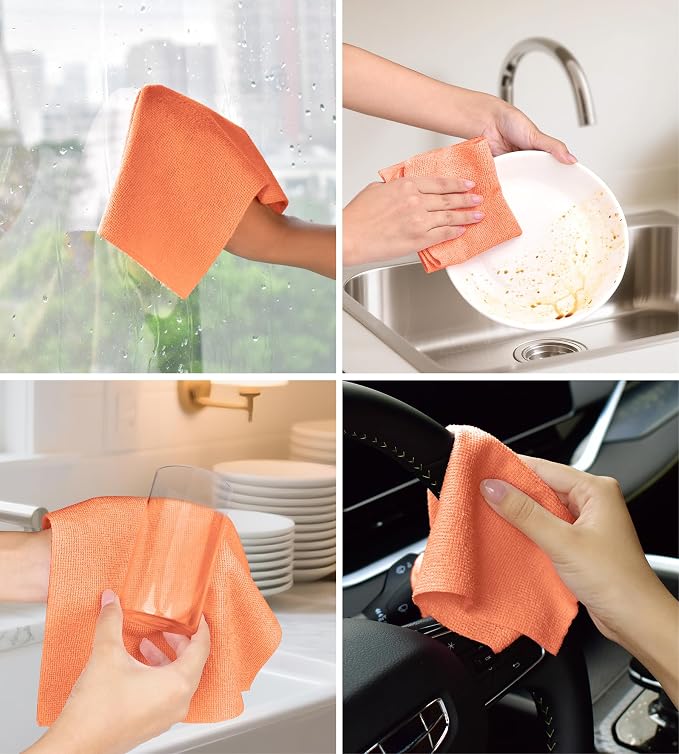 Roll of Microfiber Cleaning Cloth –100 Pack, Tear Away Microfiber Towels - Image 6