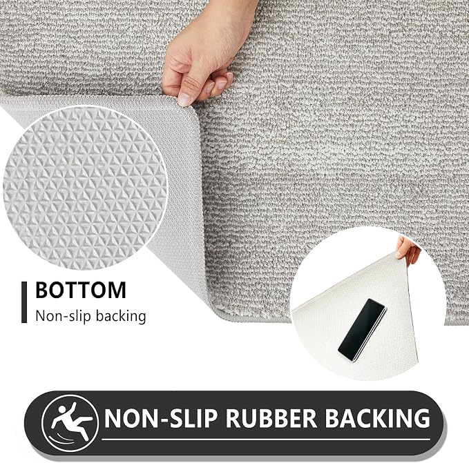 REFETONE Indoor Doormat, Front Door Mat 36"x59" Absorbent Rubber Backing Non - Image 5