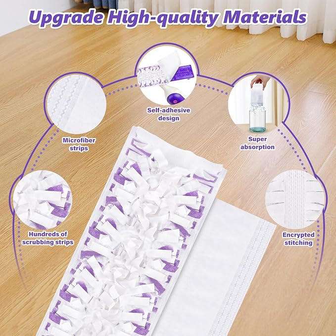 Mop Pads Refills for Swiffer Power Mop: 10 Pcs Wet Dry Disposable Pad for - Image 4