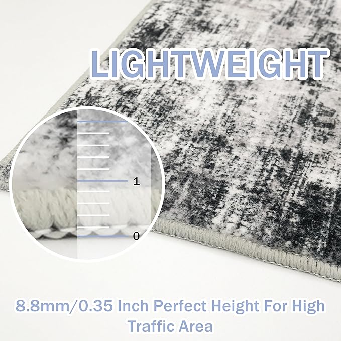 IOHOUZE Abstract Runner Rug 2x8 Ft Washable Runners - Image 5