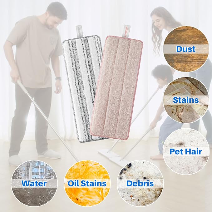 JOYMOOP Mop Replacement Pads, Reusable Microfiber Mop Pads - Image 5