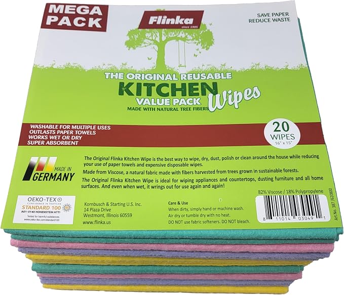 Flinka Kitchen Wipes 20 Count Mega Pack by Flinka