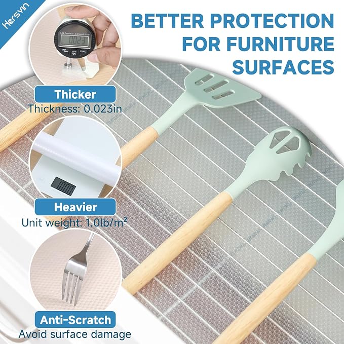 Shelf Liners 24 in x 20 ft EVA Drawer Mats, Non-Adhesive Cupboard Protector - Image 3