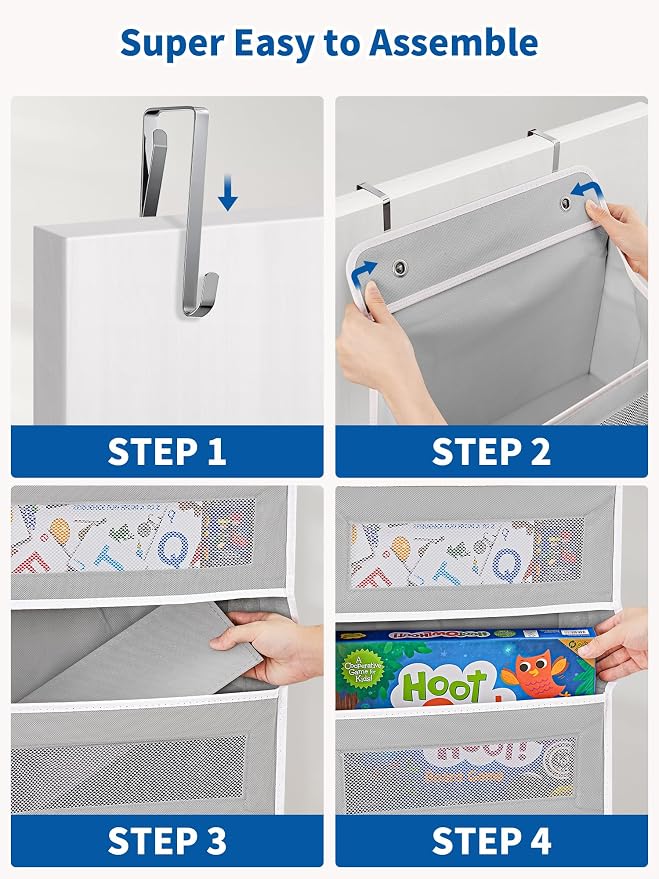 JARLINK Over The Door Organizer, 5 Shelf Door Hanging Organizer - Image 7