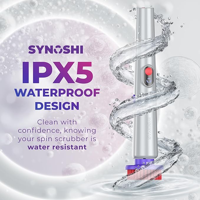 SYNOSHI PRO Electric Spin Scrubber, Cordless Cleaning Brush Bathroom Scrubber. - Image 6