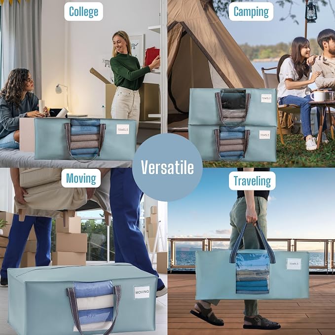 VENO 10 Pack Moving Bags for College, Heavy-Duty Storage Totes, Moving Boxes - Image 6