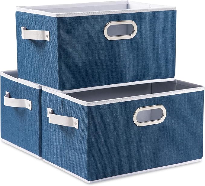 PRANDOM Fodable Storage Bins for Closet Decorative Fabric Storage Baskets Cubes by Prandom